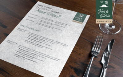 Glut & Gloria präsentiert die neue Speisekarte: Alte Schule trifft Neue Schule